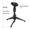 Adjustable Desktop Tripod for Wired/Wireless Microphones - Perfect for Live Streaming