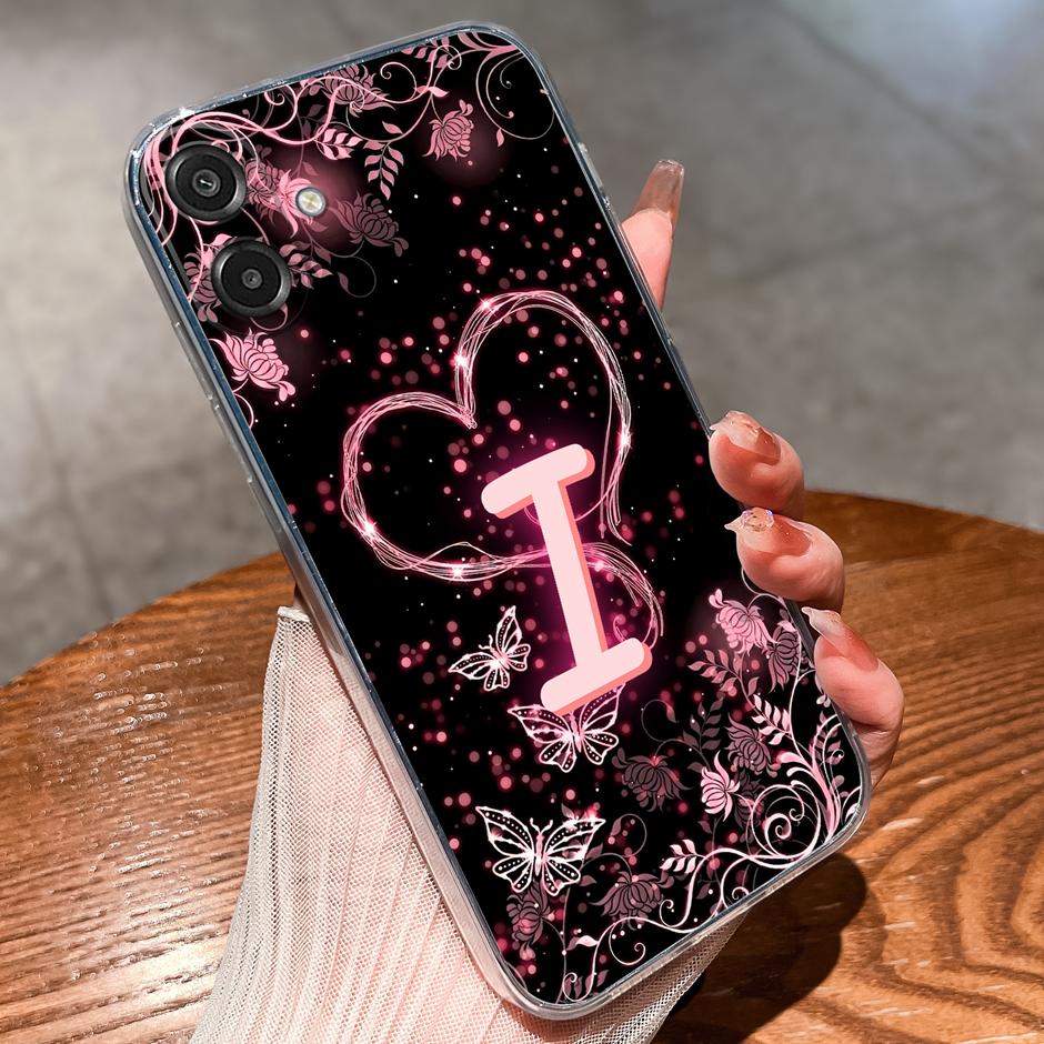 Phone Case For Samsung Galaxy A06 A07 4G 5G Cute Butterfly Letter Clear Silicone Protective Cover For SamsungGalaxyA06 A07 Funda