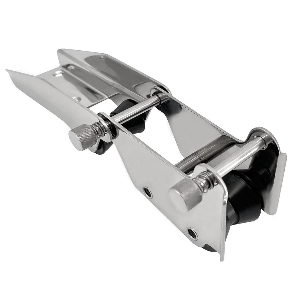 Marine 316 Stainless Steel 330mm Bow Anchor Roller Hinged/Pivoting Double Bow Anchor Bracket with Hinged Quick Release pins