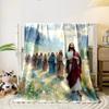 Jesus And Disciples Landscape Blanket  Printed Blanket for Living Room Bed Couch Lunch Break Soft Cozy Blanket for Friend's Festival Gift