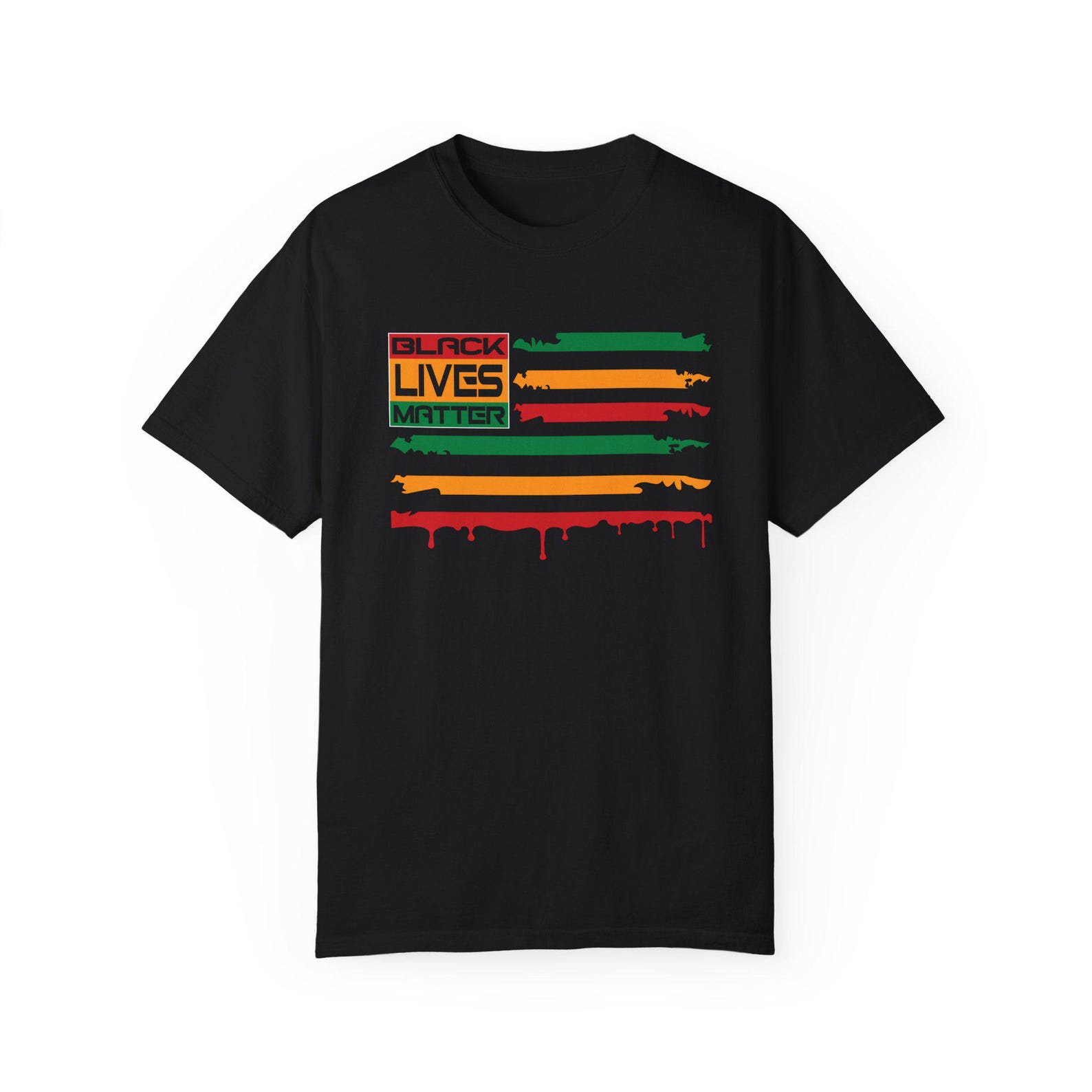 Black Lives Matter Graphic T-Shirt, Garment-Dyed Cotton 4XL