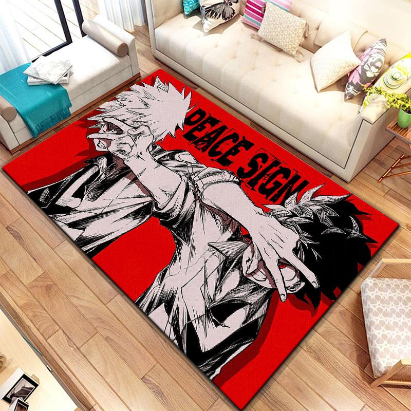 Anime carpet My hero science printed area carpet Living room Bedroom floor mat Kitchen Non slip Matte Mat Children's Bedroom Mat