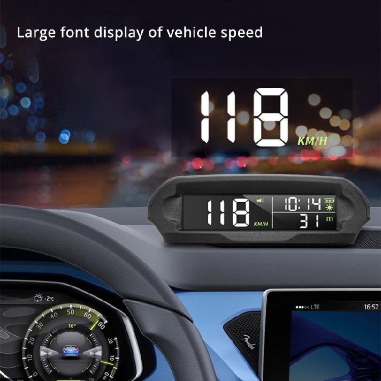 Digital Solar Energy HUD Display With 1000mAh Battery For Vehicle Real Time Information Automatic Brightness Adjustment