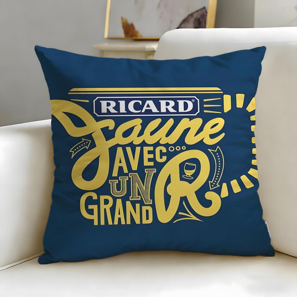 Klassische Getränkemarke Ricard Kissenbezug Weich & Leicht zu Waschen – Vielseitig für Sofa, Bett, Reisen und Büro