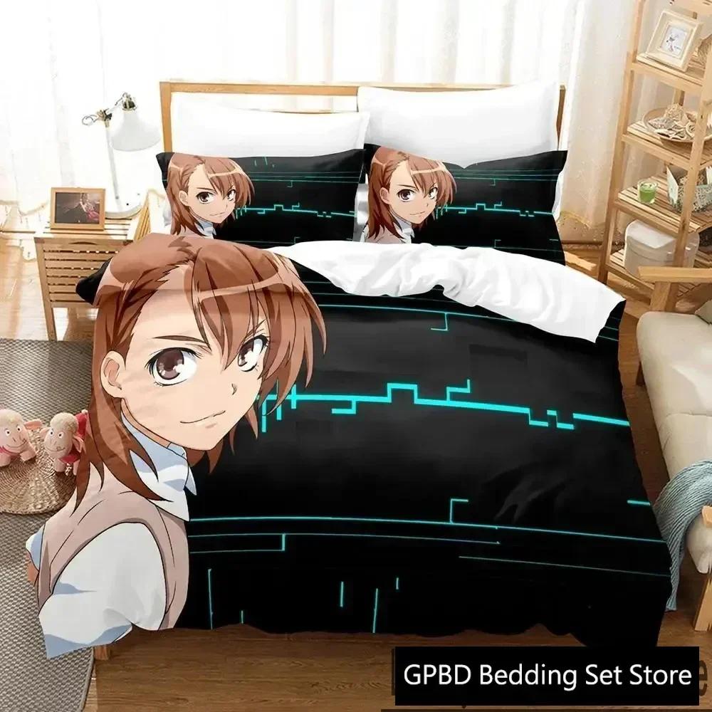 3D Misaka Mikoto A Certain Magical Index Railgun Beding Set Bedrom Soft Modern Bedspreads Comefortable Soft durable Quality Duvet Cover Pilowcase