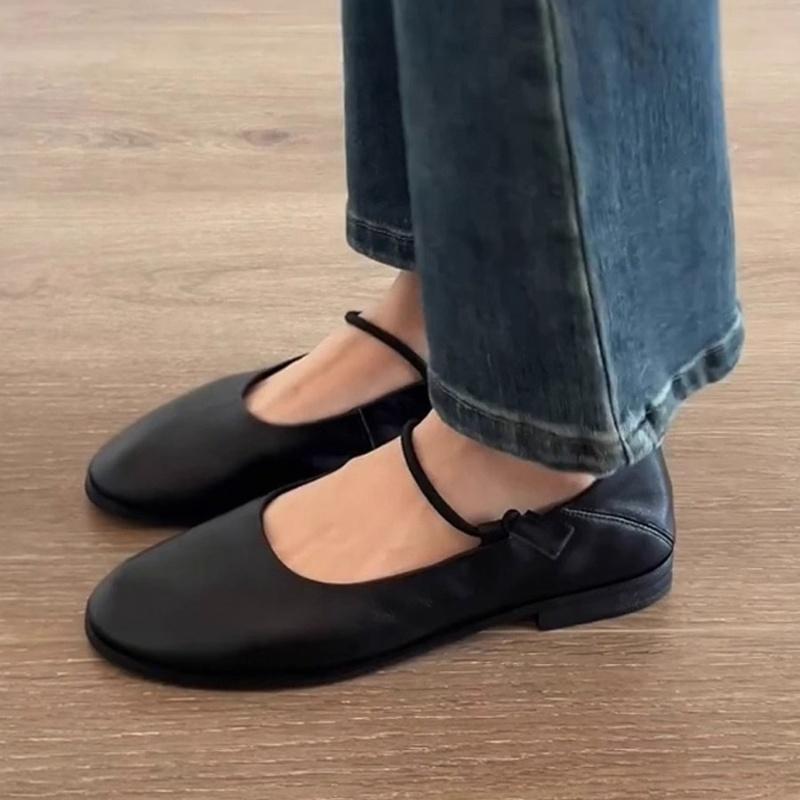 Breathable Shoes Round Toe All-Match Shallow Mouth Casual Female Sneakers Ballerinas Woman 2025 Tennis Retro Ballet Leisure Mary