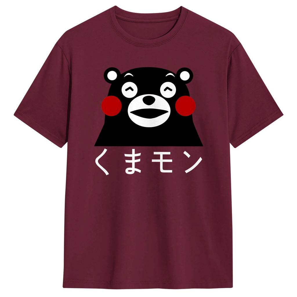 Cute Kumamon Tshirt For Unisex Novelty 100 Cotton Tee Shirt Crewneck Short Sleeve T Shirts Graphic Tops