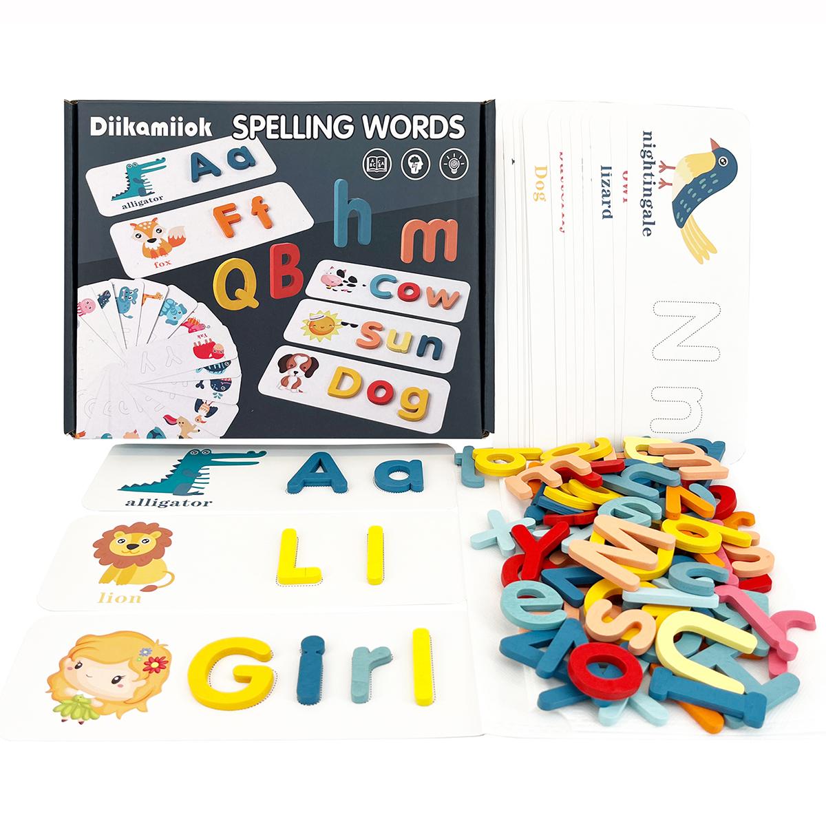 

Children s Wooden Montessori Educational Toy Alphabet Learning Spelling Puzzle Game for Kids with English Writing Practice