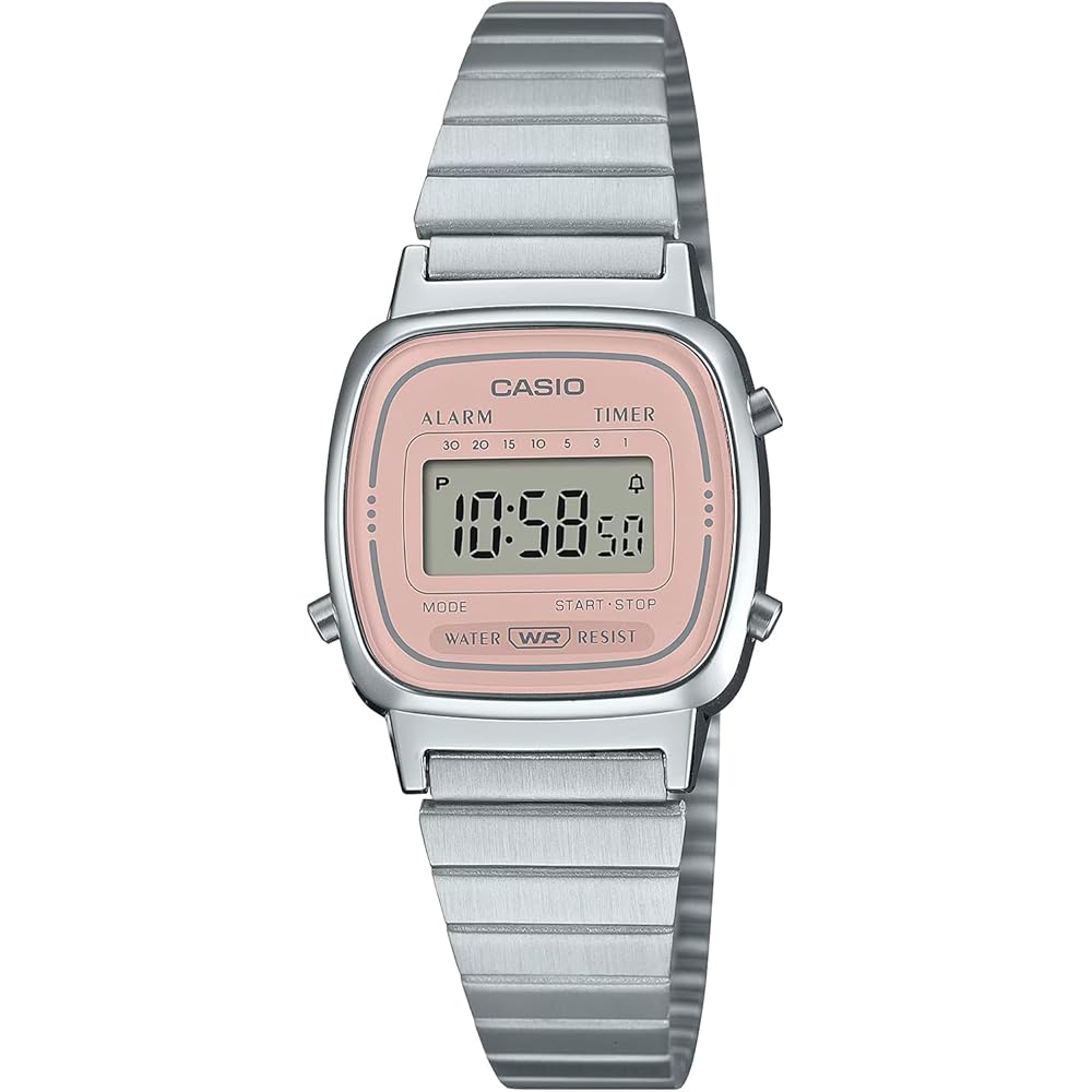 Casio LA670WEA-4A2 Women s Digital Watch Silver Grayish Pink Overseas Model