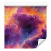 Watercolor Galaxy Wallpaper Violet, Purple and Coral 50x1000