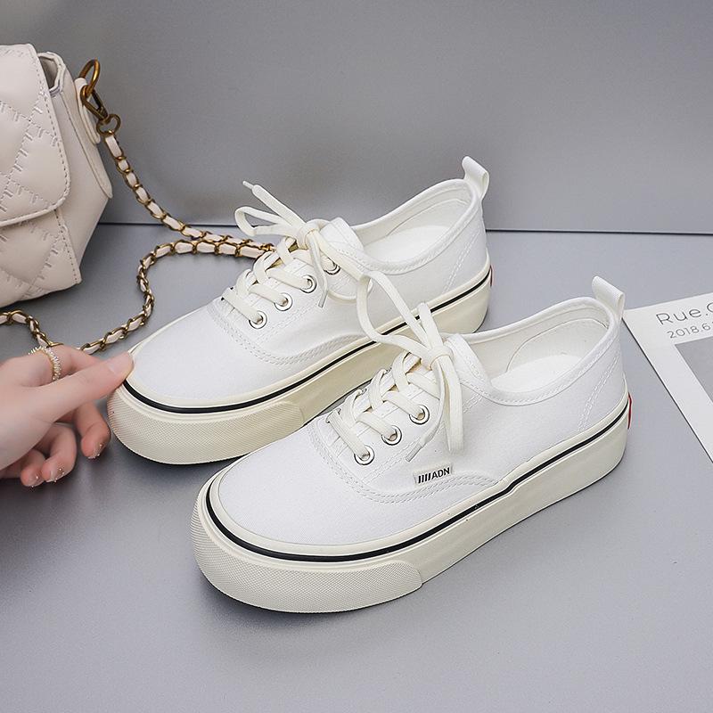 6 Spring High-end Women's Shoes Canvas Shoes Classic Retro Casual Guochao Student Skateboard Shoes