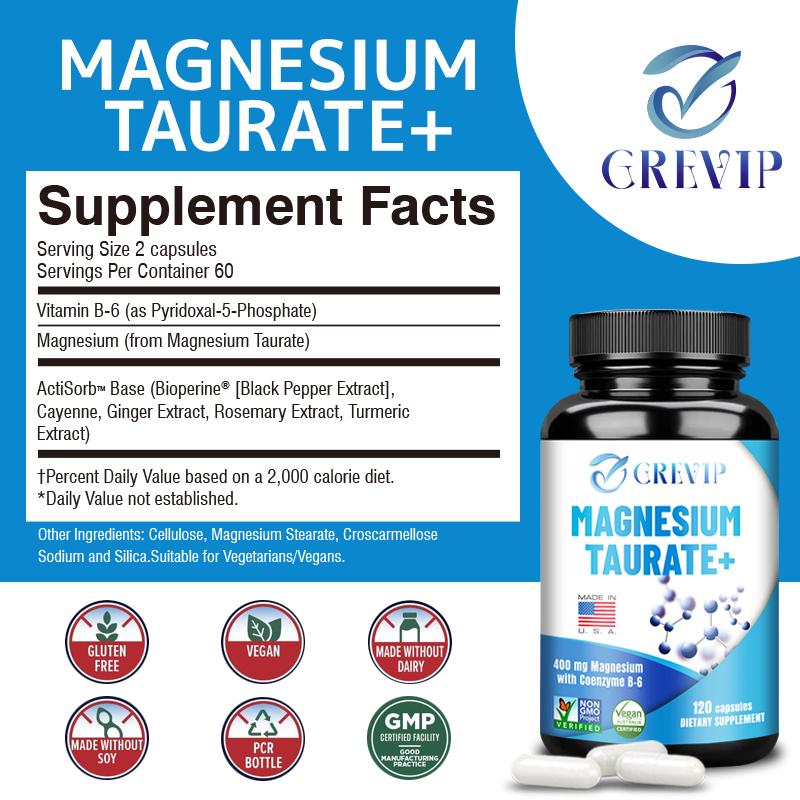 Magnesium Taurate-Improve Memory,Support Restful Sleep,Vegetarian,Non-GMO