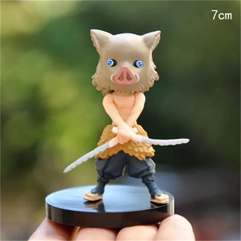 1/6pcs Anime Figure Demon Slayer Q Posket  Kimetsu No Yaiba Doll Tanjiro Nezuko Zenitsu Kawaii model PVC Toy desktop decoration