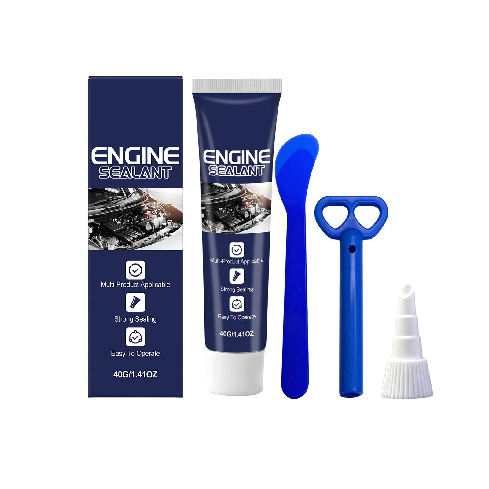 

Engine Sealant Multi-Product Applicable Strong Sealing Easy To Operate 40G Tube with Applicator Tools for Automotive Engine Repair and Maintenance One Size синий