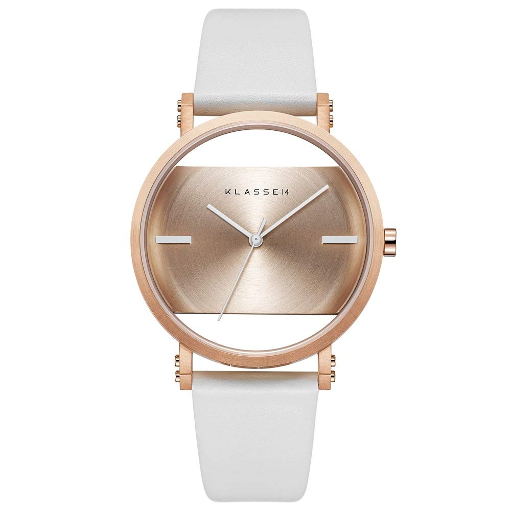 

KLASSE14 and Skeleton Rubber Leather White Gold Watch with Replacement Strap IM18RG012M [KLASSE14] Men s Women s [Used]