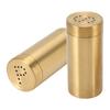 2Pcs Gold Spice Jar Stainless Steel Rustproof Screw Open Top Seasoning Shaker Bottle for Salt Sugar Pepper Paprika