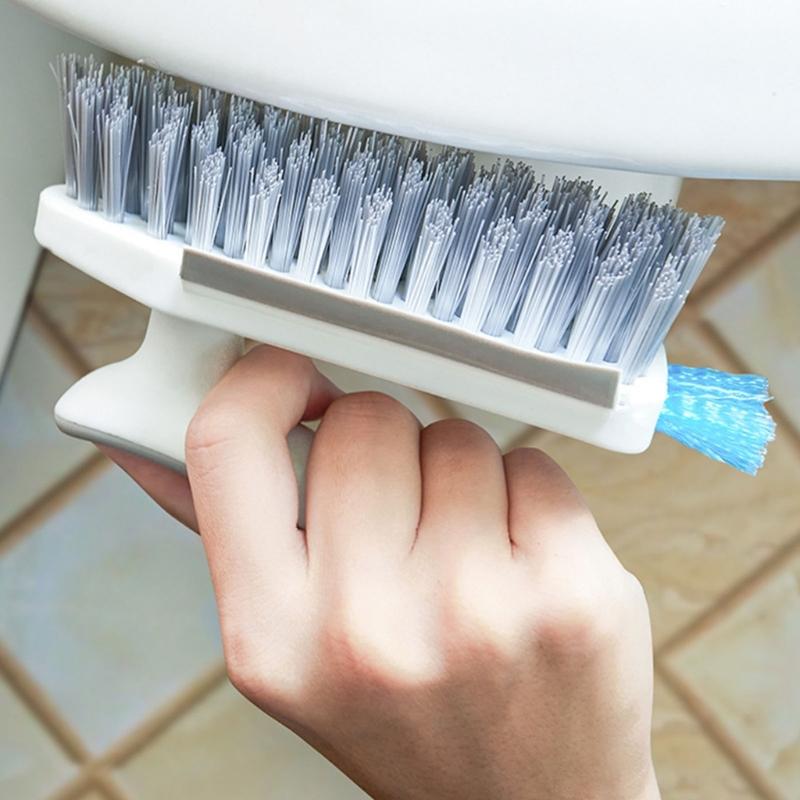 MultiSurface Cleaning Brush With V Shape and Narrow Bristles For Tile Grout Shower Corner Tight Space Efficient Scrubber