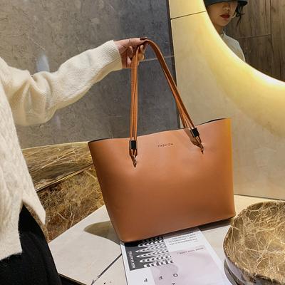 Sac à Bandoulière de Luxe pour Femme Sac Cabas de Shopping en Cuir PU Souple Grande Capacité Sacs à Dos pour Adolescents Nouvelle Collection Hiver Portefeuille Couleur Unie
