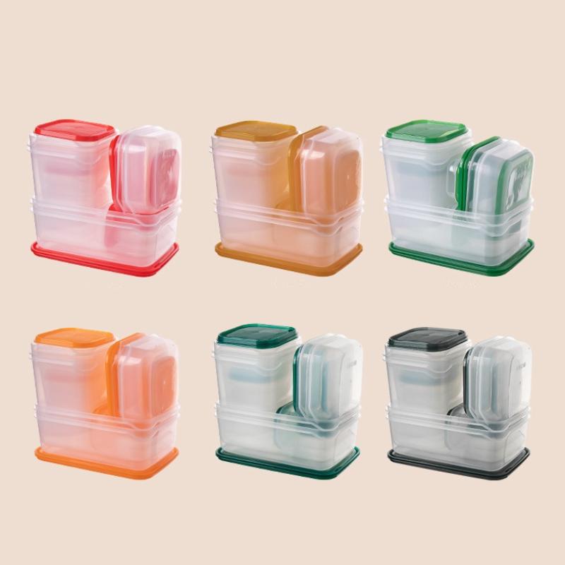 17Pcs/Set Freshness Preservation Box Set Plastic Lunch Box Kitchen Refrigerator Ingredient Packaging Microwave Lunch Box