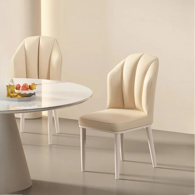 Nordic Cream Dining Chair – Minimalist Designer Lounge Chair, Modern Living Room & Dining Room Furniture