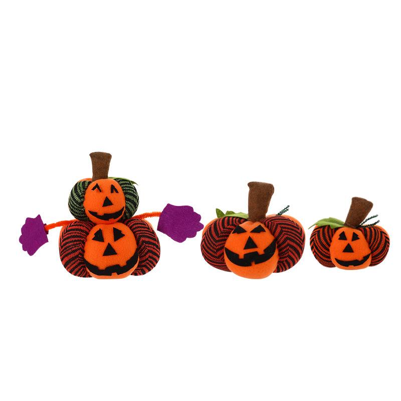 Atmosférická dekorace Dýňová hlava Halloween Netkaná dýňová panenka Míč Párty Vtipné dekorační rekvizity Domácí stolní panenka