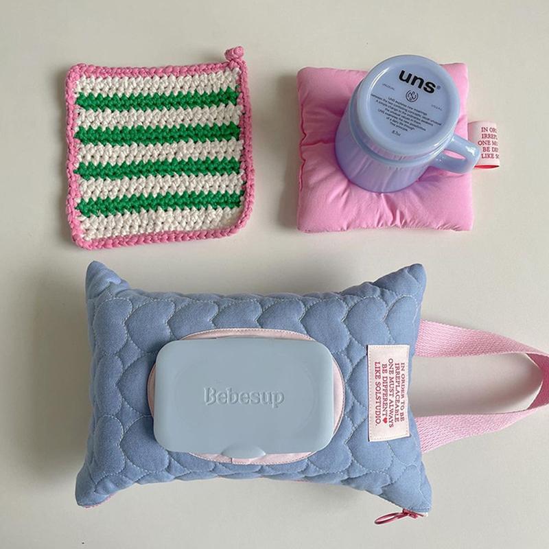 Color Portable Wipes Holder Case Cotton Baby Wet Wipe Pouch Reusable Refillable Cosmetic Pouch Useful Tissue Box