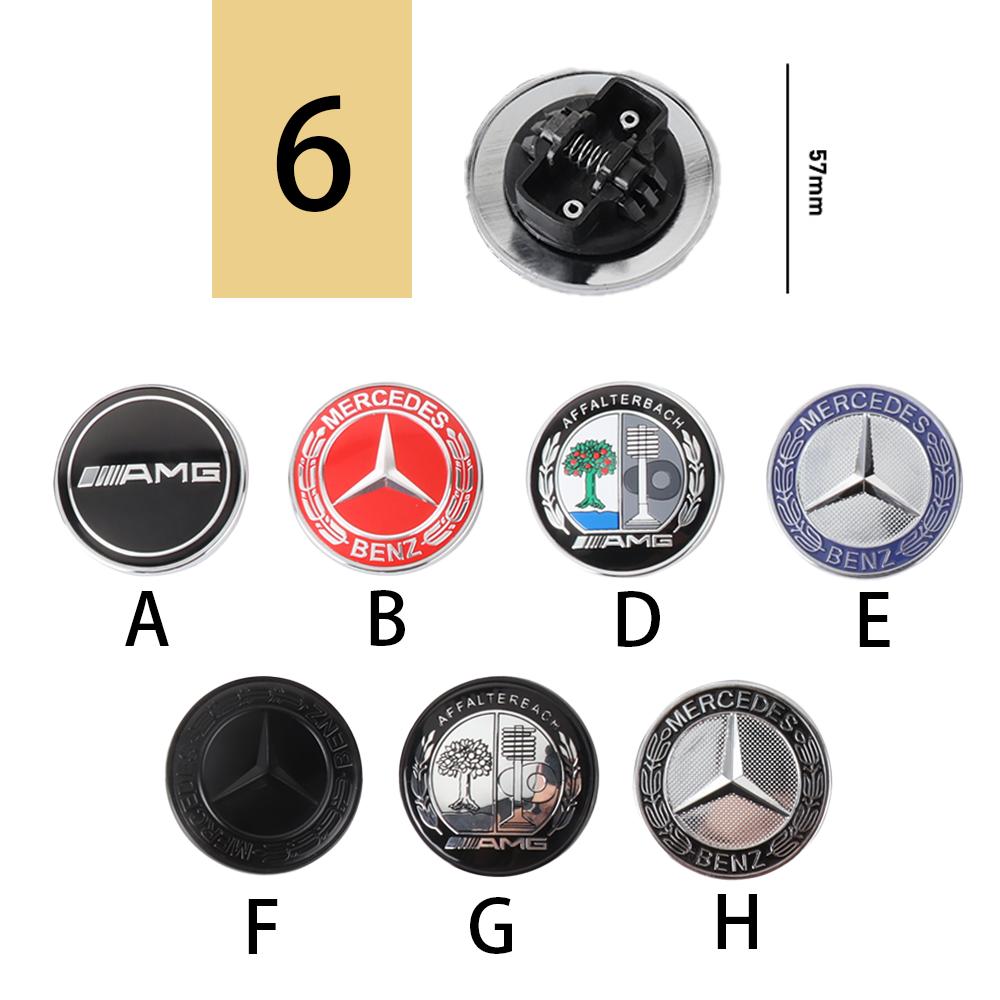 

New Hot 2026 Car Original Front Emblem Cover Sticker For Mercedes Benz AMG A B C M S R CLA GLB W140 W124 Class W108 GLA W126 W16 I