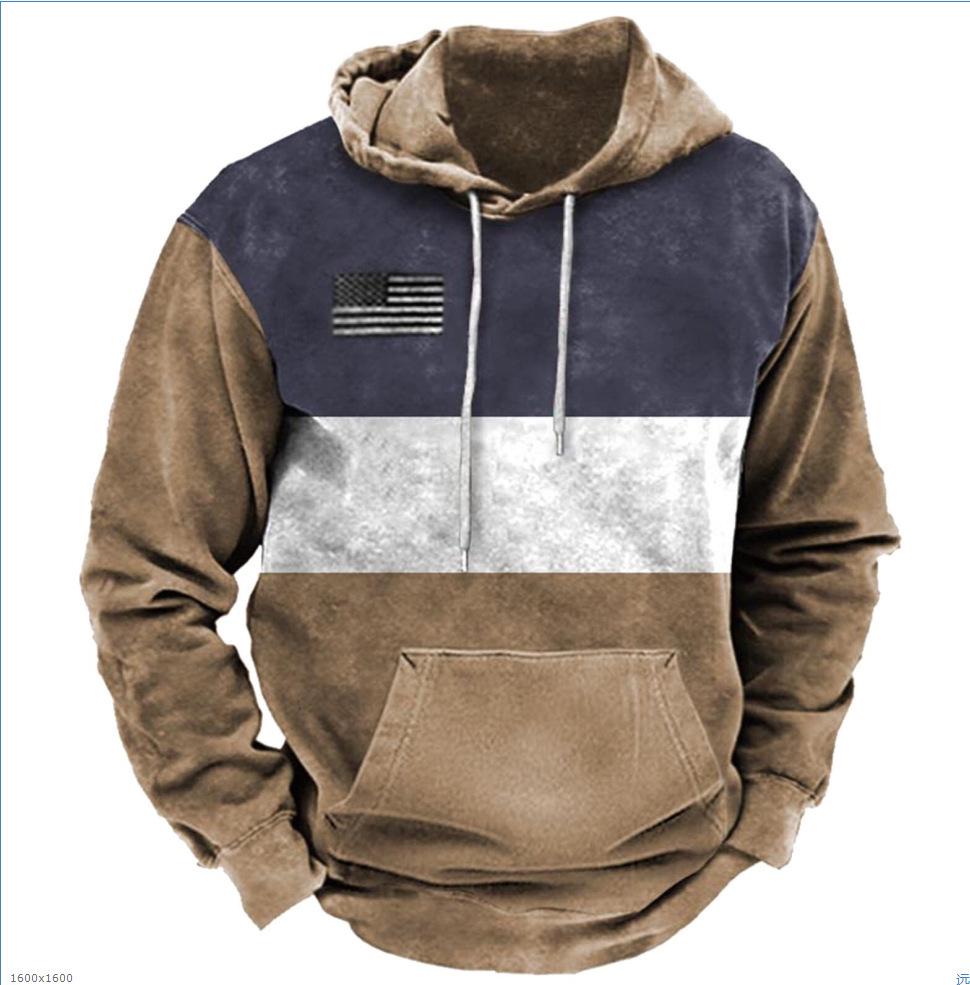 Men's 3D Print Hooded Sweatshirt - Autumn/Winter Collection with Drawstring & Pocket