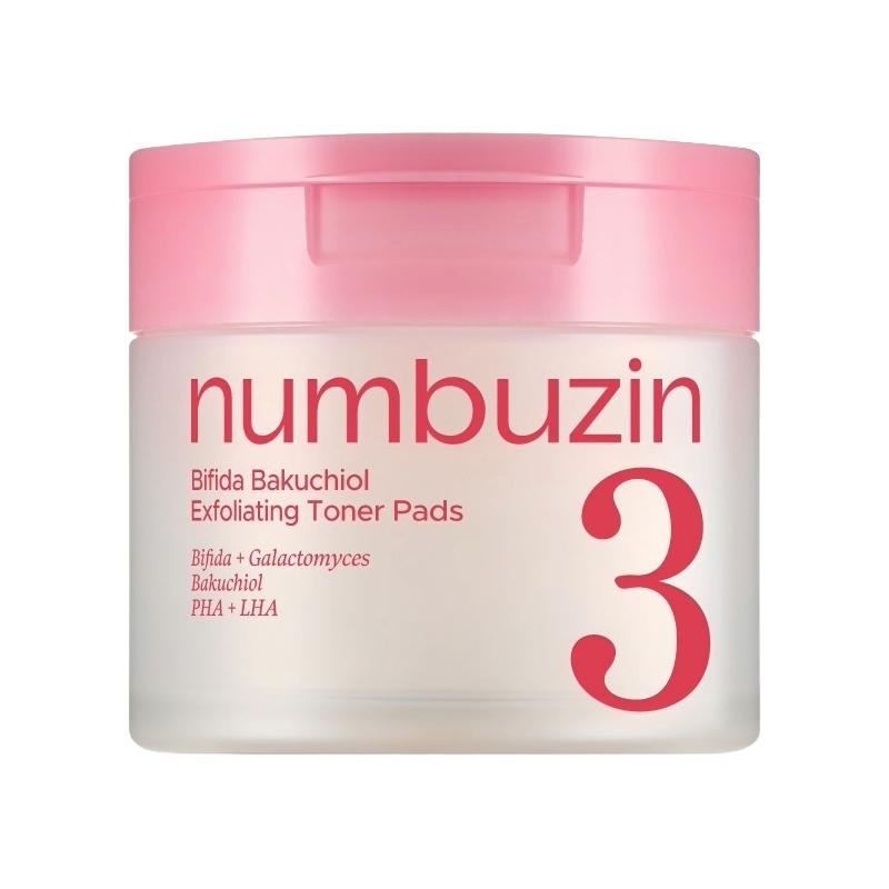 [numbuzin] No.3 Bifida Bakuchiol Exfoliating Toner Pads 190ml 70EA
