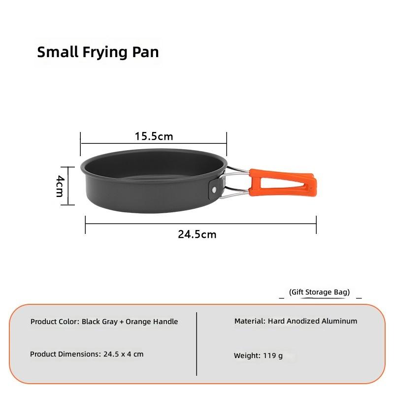 Outdoor Portable Lightweight 2 Person Non-Stick Frying Pan Camping Picnic Cookware Stove Top