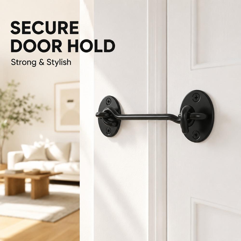 Heavy Duty Stainless Steel Window Wind Hook Extended Door Catch Latch for Sliding Door Fixing Home Repair and Window Hardware