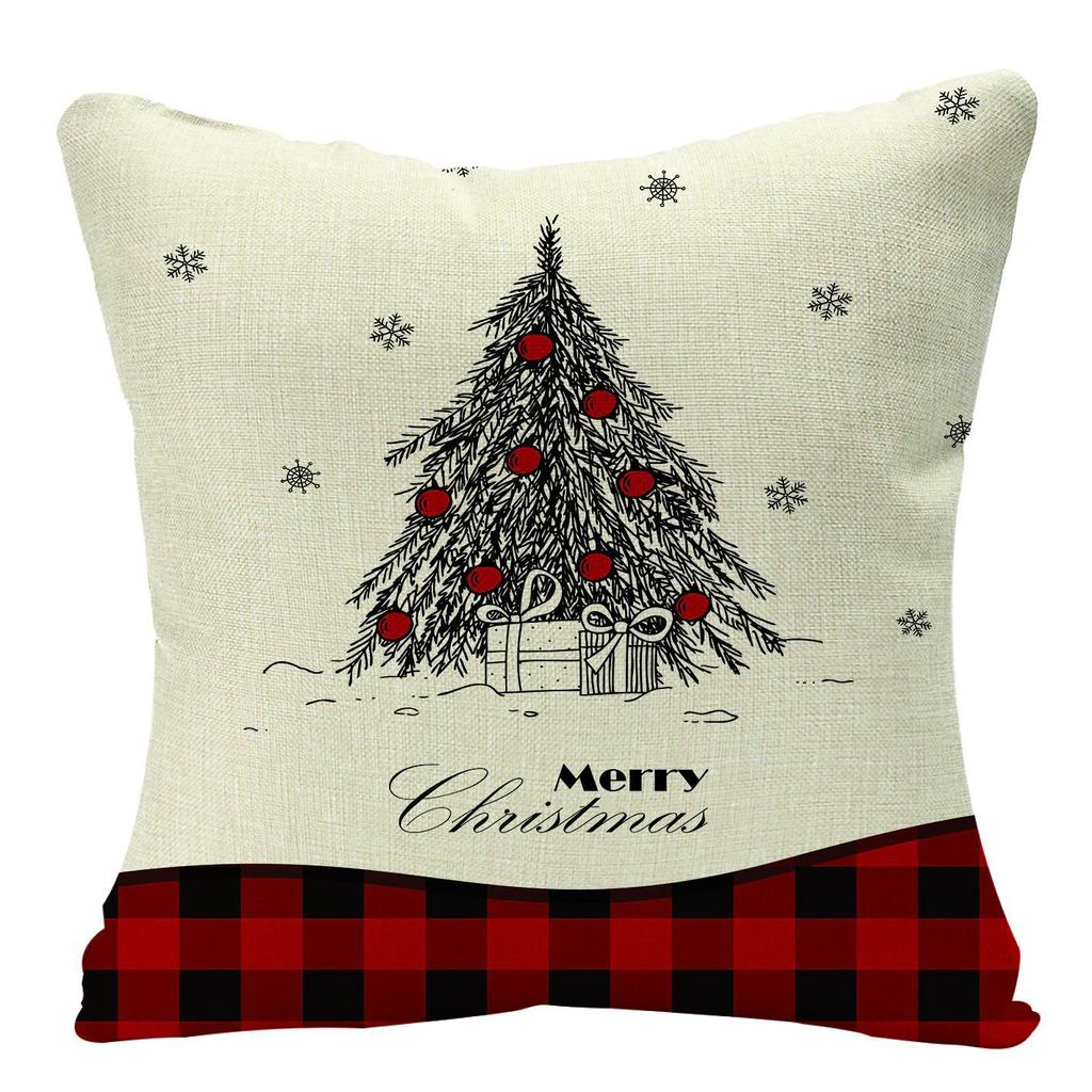 Christmas Throw Pillow Case Bedside Sofa Nordic Festival Office Cushion Pillow Case Bed Linen Throw Pillow Case