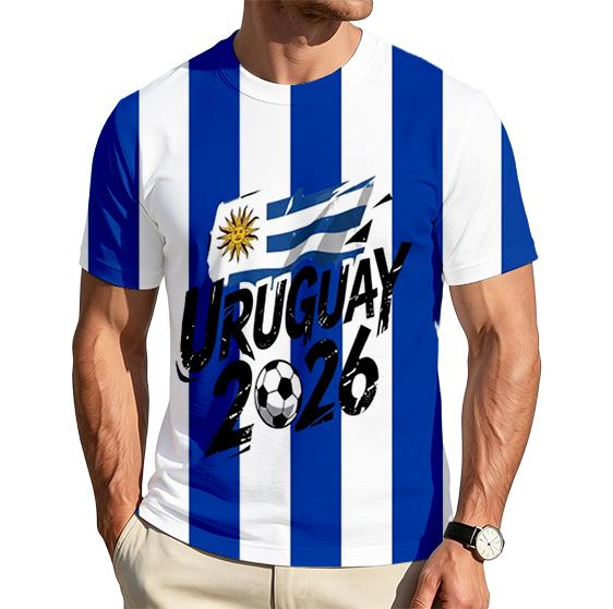 Men's Crew Neck Short Sleeve T Shirt with Switzerland 2026 Soccer Print Comfortable Fit Day Top
