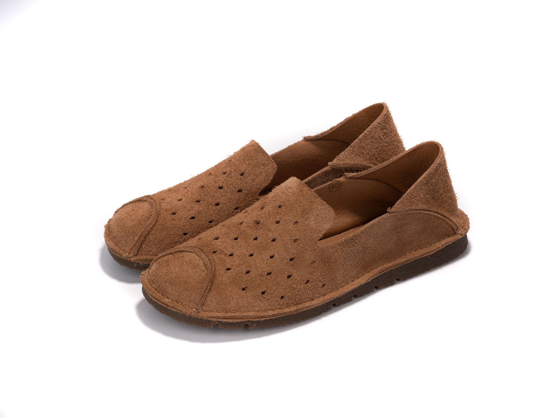 

Summer new fashion flat-bottomed breathable casual shoes men s hollow soft-soled men s hole shoes 44 хаки