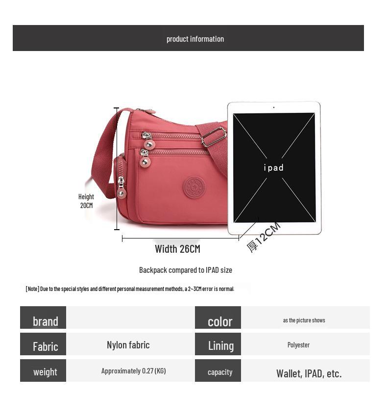 2025 Elegant Nylon Shoulder & Crossbody Bag - Versatile High-Grade Oxford Cloth Backpack