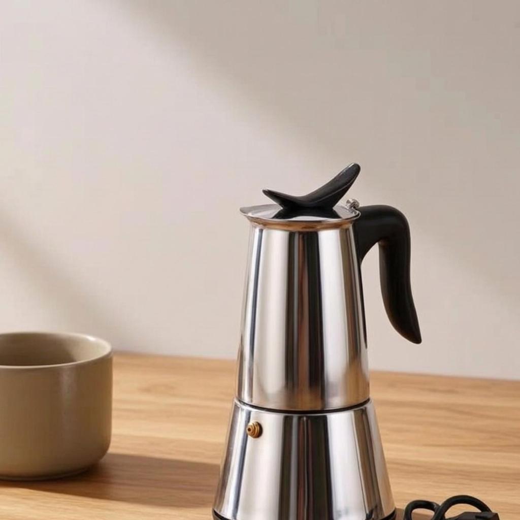 Electric Pot Stainless Steel Coffee Brewer Maker FoodGrade with Plug for