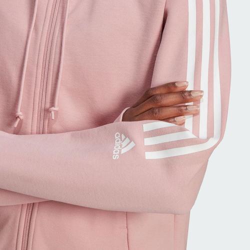 adidas Striped Quick-Dry Sports Fitness Jacket for Women - Purple and Pink