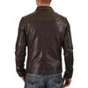 SkinOutfit Men's Genuine Lambskin Brown Leather Jacket Stylish Motorcycle Bomber Biker Outerwear MJ 12