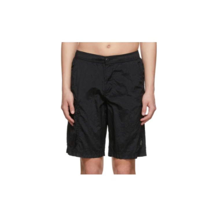 Stone Island Nylon Rits Logo Casual Shorts Heren shorts Zwart 7615B0543-V0029 L