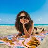 Stylish Tiger and Leaf Print Quick Dry Lightweight Breathable Comfortable Beach Towel for Summer Pool and Outdoor Use
