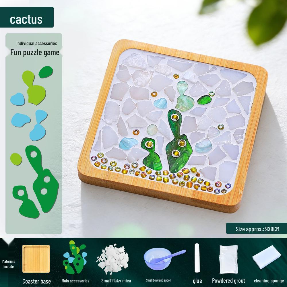 Mosaic Coaster DIY Kit: Creative Handmade Collage Art Set