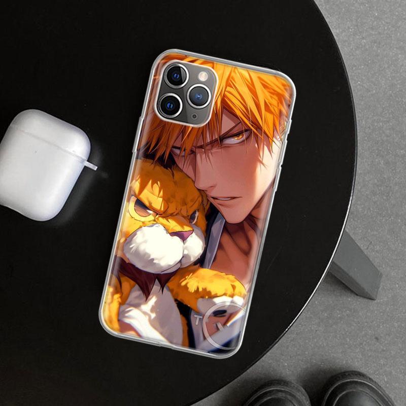 Kurosaki Ichigo Bleach Phone Case Cover for iPhone 11 12 13 Mini 14 15 Plus 16 Pro Max 17 Air 7 8 + SE Art Customized Fundas 11