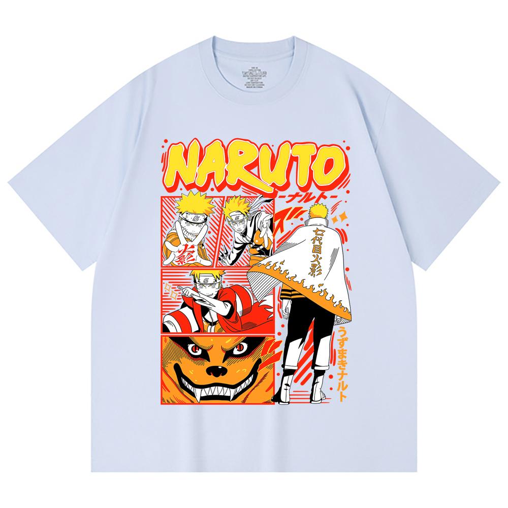 230 Gsm 100% Cotton Naruto V2 Hokage Print Unisex Heavy Cotton T Shirt
