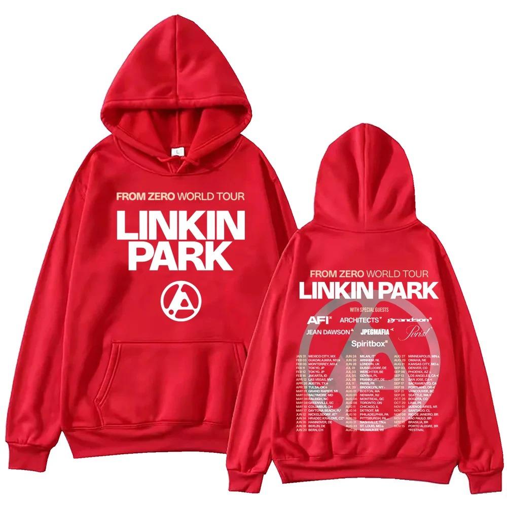 Sudadera Linkin From Zero World Tour 2025 Harajuku Hip Hop Pullover Tops Sudadera Regalo Y2k Manga Corta Clásico