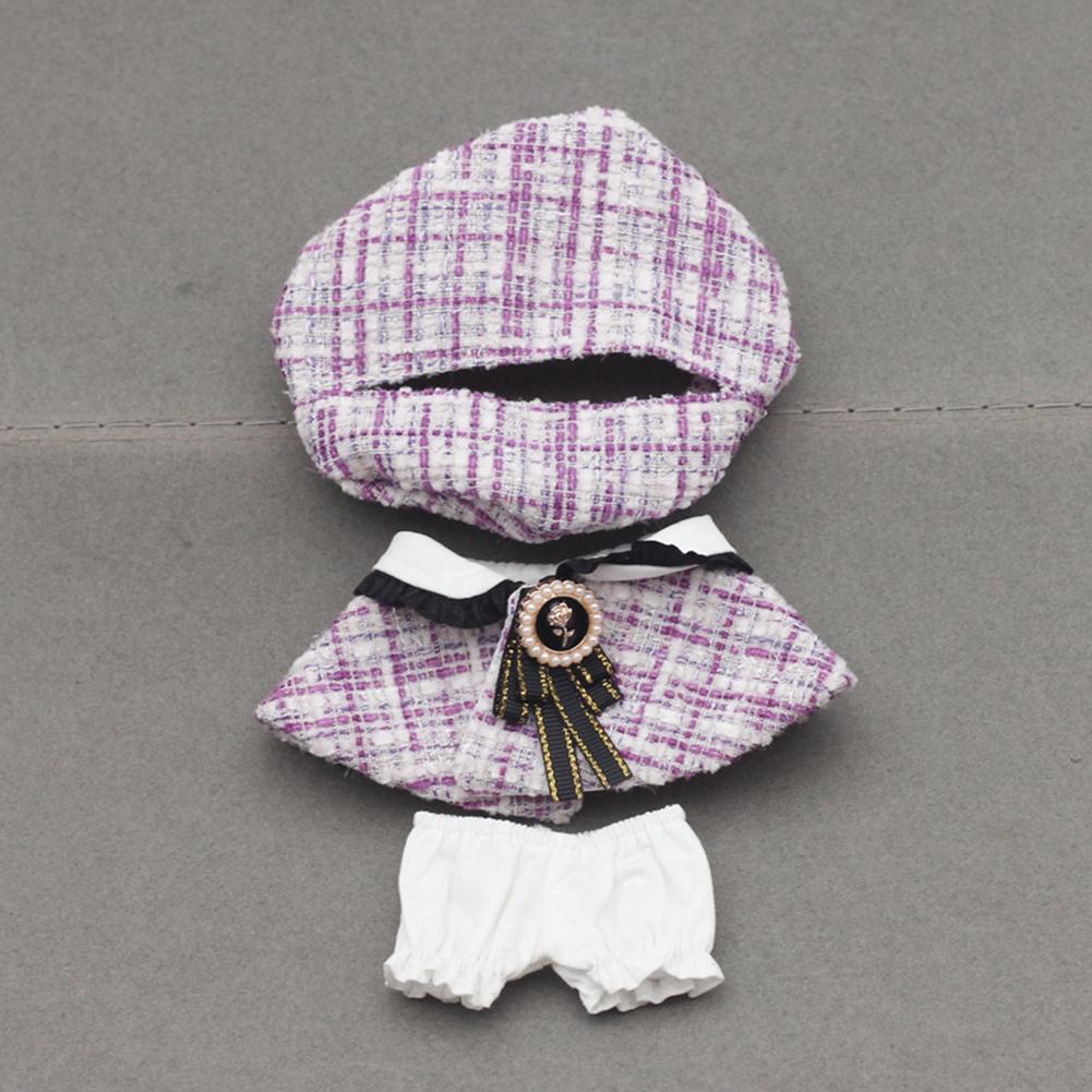 For 17cm Labubu Doll Clothes Fashion Clothes Hat Cape Doll Clothes Color Match Hoodies Dolls Accessories Cute Decoration Little Clothes