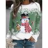 Women's Sweater Pullover Christmas Party Clothes Autumn New Long Sleeve T-Shirt Imitation Cotton O Neck Top Casual Sweatershirt