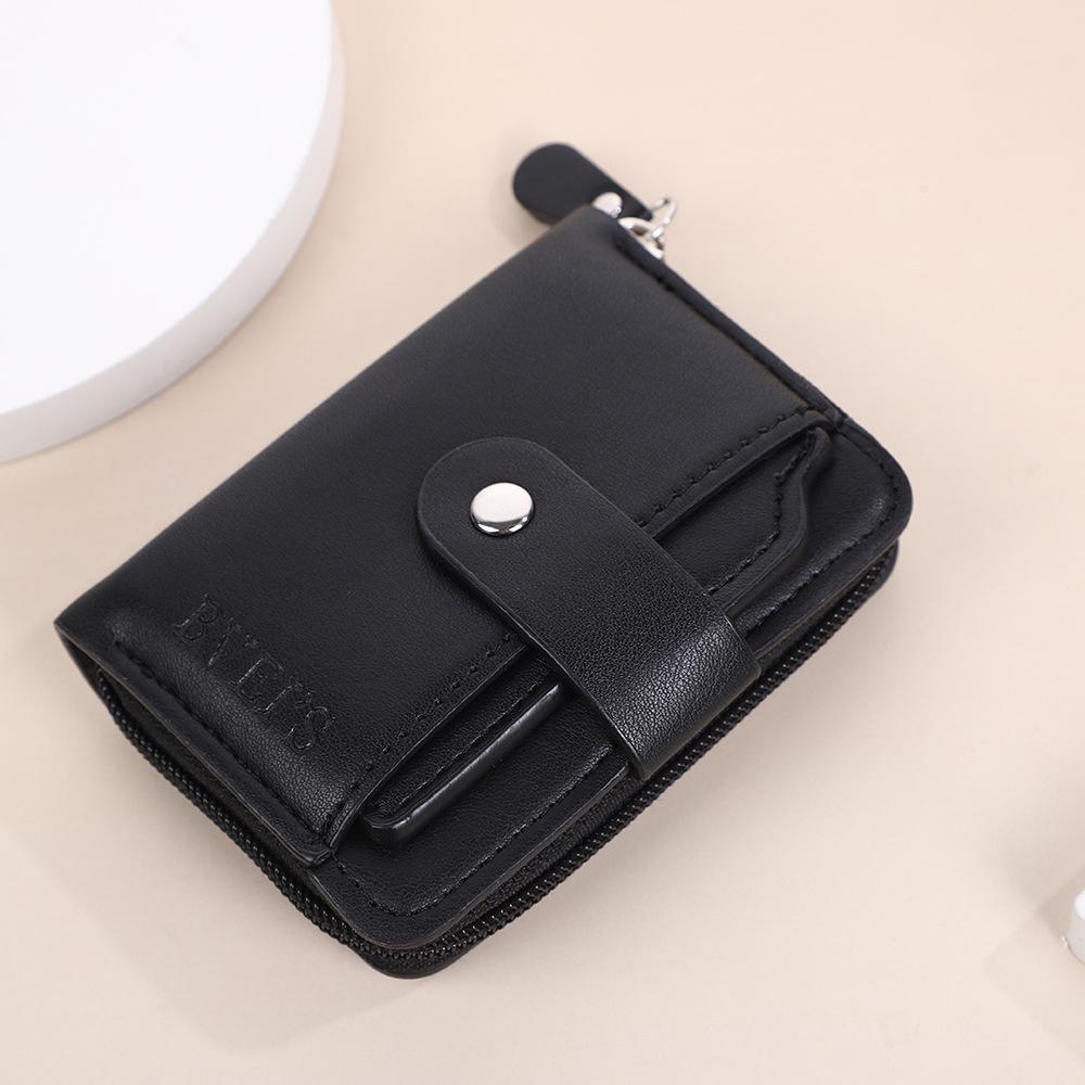 

Men s Multi-functional Accordion Card Holder Wallet with Retro Buckle and Removable Coin Pocket 11.2 x 8 x 2.5 cm чёрный