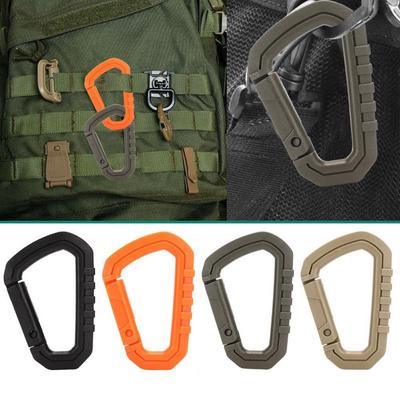 D shape 200LB carabiner spring snap key chain clip hook lock outdoor buckle .ES