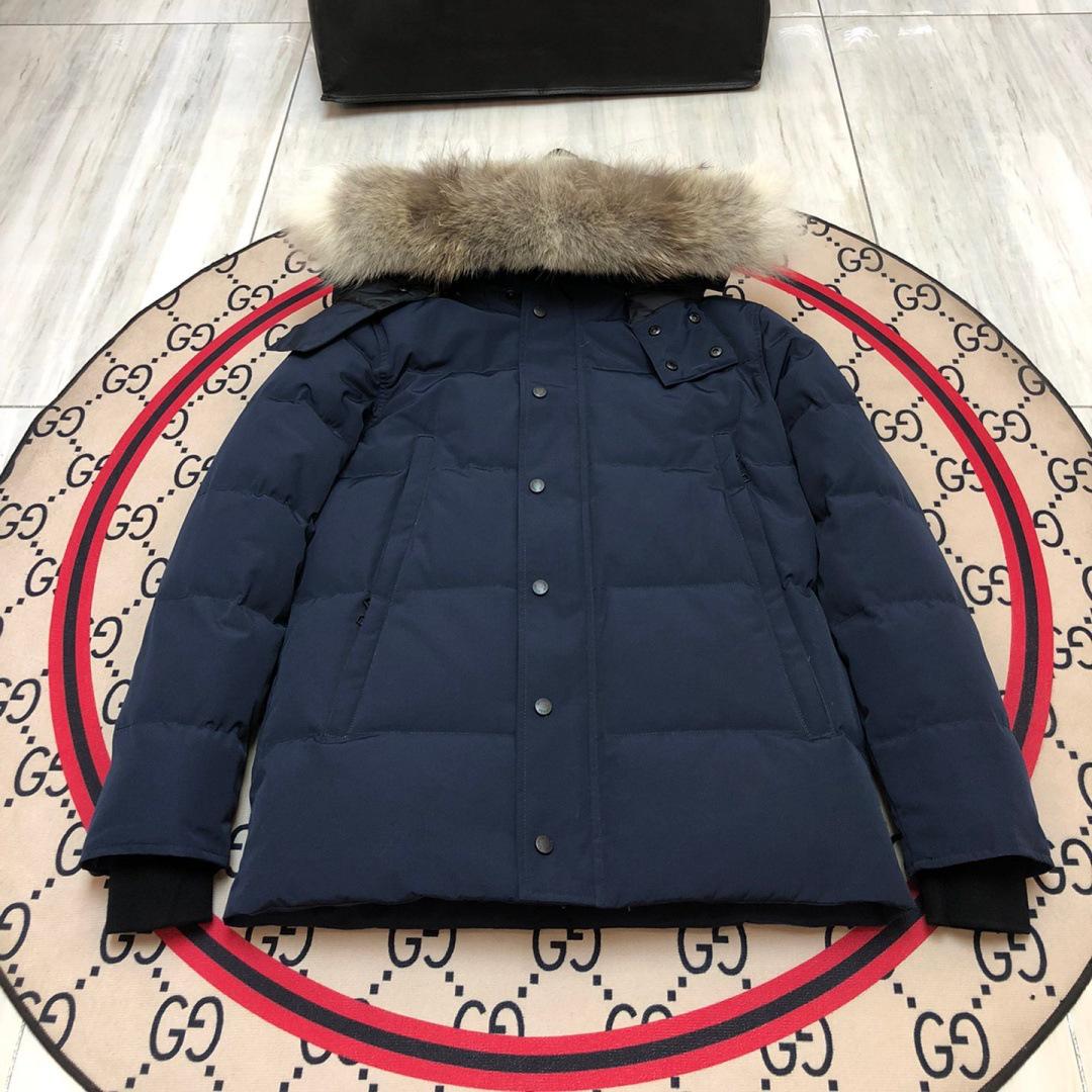 

Unisex Wyndham Parka: 29 Styles Goose Down Jacket with Real Wolf Fur Hood XL