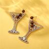 Elegant Black Diamond Alloy Geometric Earrings For Women Stylish And Unique Design
